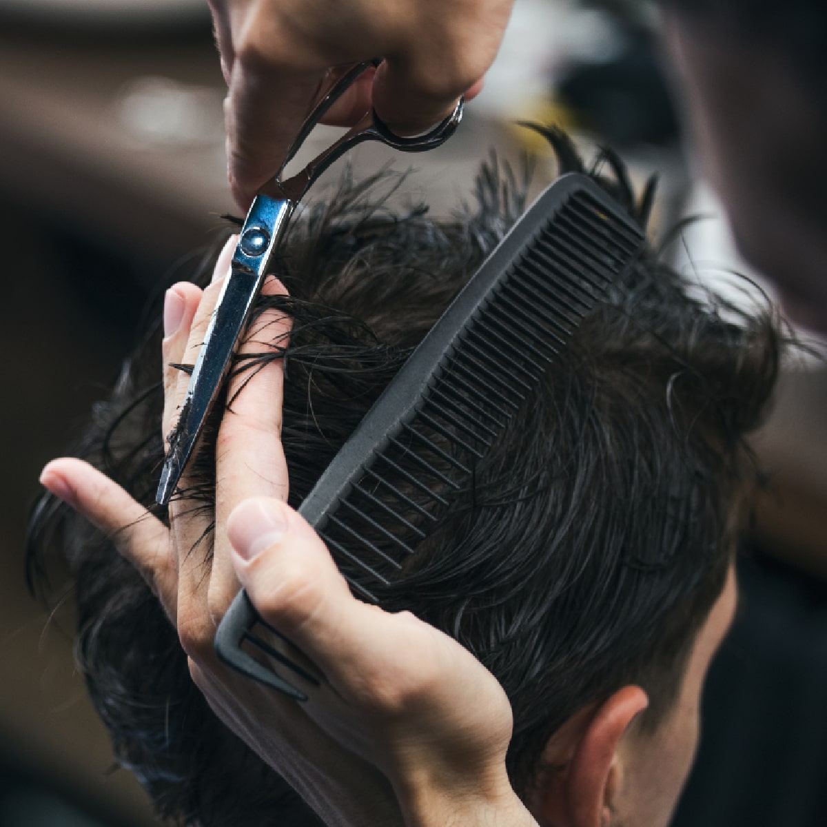 Mens haircut at barber in highlands ranch co